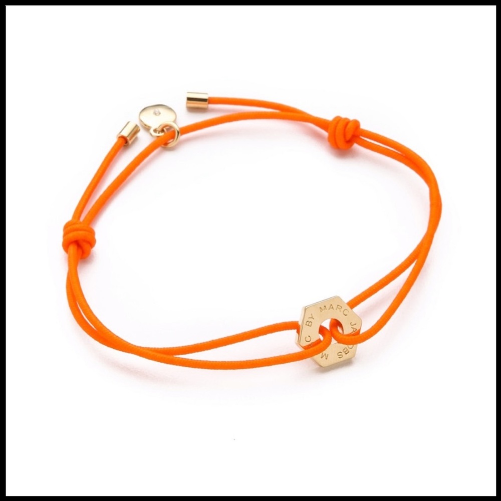 Marc by Marc Jacobs Friendship Bracelet - Gold + Tangerine